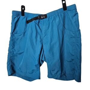 Kavu Mens Belted Nylon Hiking Shorts XL Blue Gorpcore Outdoor Camping Utility